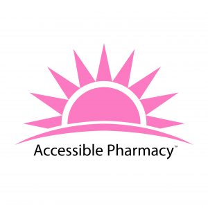 Pink Accessible Pharmacy logo - Learn how to do a breast self exam